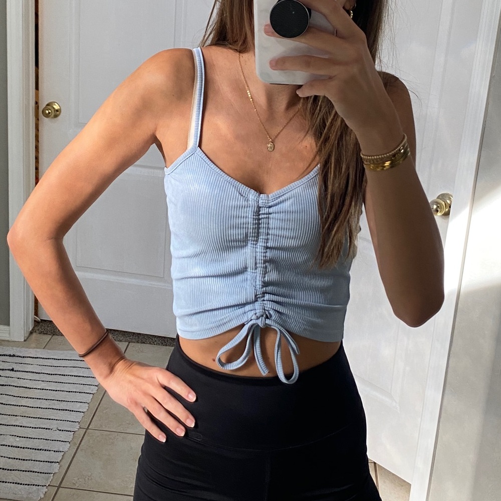 Baby blue cropped tank